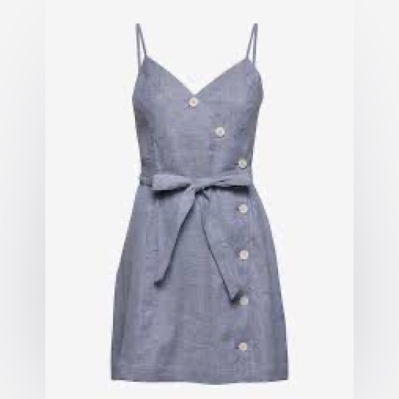 Banana Republic Cotton-Linen mini dress Sz 0 - Picture 1 of 5